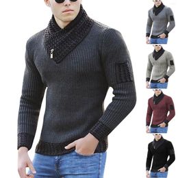 Men's Sweaters European And American Knitting Pullover Hooded Top Slim Sweater Fashion Casual Autumn Thick Knit Pullovers