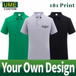 Summer Leisure100%cotton Polo Shirts Embroidery Printing Personalised Design Men And Women Lapel Solid Colour Tops 2023 New HKD230825