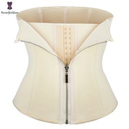 Women's Shapers Nude Black Waist Trainer Corset Neoprene Women Protection Bustier Korset Plus Size Korsett Zipper Hooks Eyes Gorset 230825