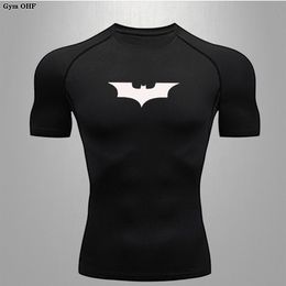 Men's T-Shirts Compression Men's Long Short Sleeve Wide Bat T-shirt Sports Men's Wear 230825