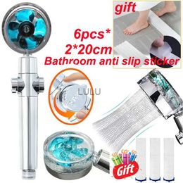 2022 Bathroom Shower Head Pressurised Water Saving Flow 360 Degrees Rotating With Small Fan Spray Nozzle Impurity Philtre HKD230825 HKD230825