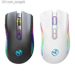 2.4G Gaming Mouse Wireless Optical Computer Mice w/ RGB Backlit 4800DPI Ergonomic Gamer Laptop PC Mouse for Windows Q230825