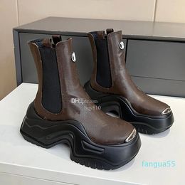 2023-womens boot designer Interlocking Platform ankle boot Since luxury fashion brand size 35-40 model