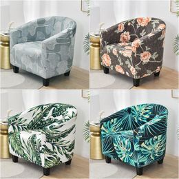 Chair Covers Stretch Tub Cover All-inclusive Floral Nordic Club Armchair Slipcover Living Room Elastic Single Couch Bar Home