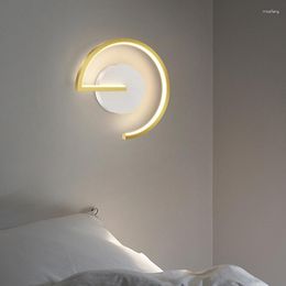 Wall Lamp Modern LED Clock For Bedroom Bedside Corridor Aisle El Livingroom Kitchen Porch Lights Luminaria Indoor Lighting