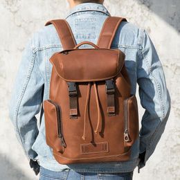 Backpack Men's Fashion Office Work Mens Backpacking Bussiness Bag 14 Inch Laptop Backpacks Anti-theft For Men Retro 7533