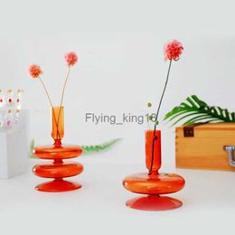 Clear Glass Candle Holder Pillar or Taper Candlesticks Holder Wedding Table Centerpieces Flower Vase Nordic Home Decoration HKD230825