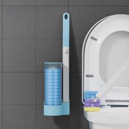 Mops Disposable dissolve Toilet Brush WallMounted Cleaning Tool for Bathroom Replacement Head Wc Accessories 230825