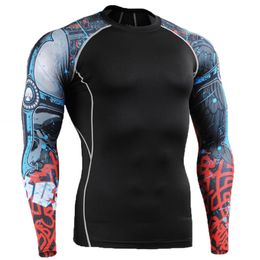 Men's T-Shirts Compression Shirts Men Sportswear Long Sleeve Sport T-shirts Quick Dry Rashgard Gym Fitness Jersey Running T Shirts Men 230825