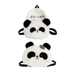 School Bags GD5F Panda Shape Backpack Plush Bag Cartoon Preschooler Book Animal