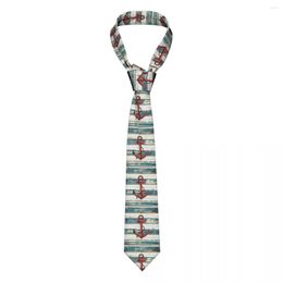 Bow Ties Rustic Anchor Neckties Men Women Fashion Polyester 8 Cm Narrow Chic Nautical Neck For Accessories Gravatas Wedding