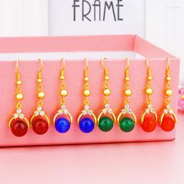 Dangle Earrings Fahion Colourfull For Women Pearl Cross Tree Flower Tassel Gold-Plated Girls Fashion Gift Glamour Sexy