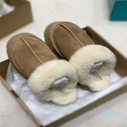 Womens Slippers Fur Slides Classic Ultra Mini Platform Boot Tasman Slip-on Les Petites Suede