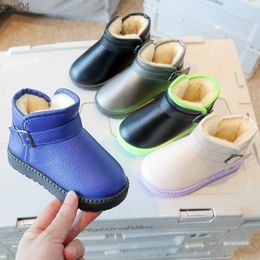 Boots Candy Colour Snow Boots Toddler Girls Student Comortable Outdoor Shoes Child Hot Sale Plush Baby Boy Keep Warm Shoes Kids F09143 L0825