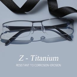 Fashion Sunglasses Frames Japanese Style Eyeglasses Half Rim Myopia Glasses Frame Ultralight Men's Reading Prescription Computer Gafas 11750 230825