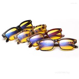 Sunglasses Fashion Men Women Retro Square Blue Light Blocking Yellow Lens Computer Glasses Anti Eye Strain UV Gaming Eyewear