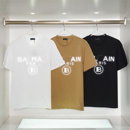 Men's T-shirt Designer T-shirt Loose version Men's T-shirt embossed three-dimensional letter LOGO style casual beautiful Asian size S-XXL