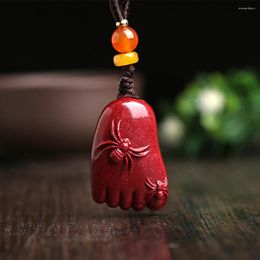 Pendant Necklaces Cinnabar Lovly Feet Necklace Talisman Amulet Jewellery Women's With Cord