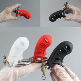 Cockrings Manyjoy Silicone Male Chastity CockCage with 3 Sizes Metal Adjustable Rings Sleeve Lock Penis Cover Restraint Sex Toy Men 230824