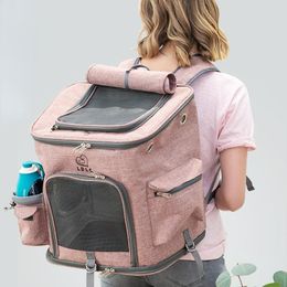 Supplies Outdoor Cat Mesh Carrier Backpack Breathable Pet Bag for Dogs Fashion Portable Bags Comfort Small Medium Dog