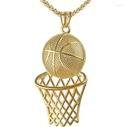 Pendant Necklaces Basketball Frame Occidental Hip Hop Creative Necklace 2023 Jewelry Sports