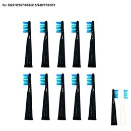 Toothbrush 10pcs seago electric toothbrush heads Replacement Sonic Toothbrush Care 899 Set 10 heads for SG910/507/958/515/949/575/551 230824