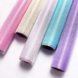 Party Decoration 75cm 50m / Roll Wedding Table Runner Yarn Crystal Tulle Organza Sheer Gauze Casamento Favors Supplies