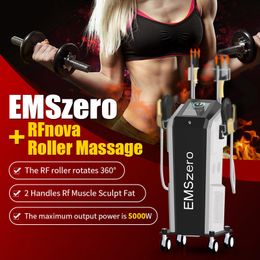 Factory directly sale 14 Tesla 7000W 4/6 Handles EMSzero Electrical Muscle Stimulation Roller Neo RF sculpt Cellulite Reduction Machine