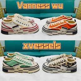 Xvessels/Vessel Lows Brand Shoes tassels Vulcanised Sneaker Canvas Trainers NFC Platform paisley YJH1