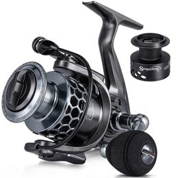 Baitcasting Reels Sougayilang 131BB Spinning Reel High Speed Gear Ratio Aluminium Spool Light Weight Ultra Smooth with Free 230824