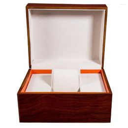 Jewelry Pouches Orange Glossy Wooden Wrist Watch/Bangle Box Birthday Gift Party