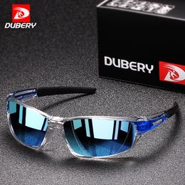 Sunglasses DUBERY Running Sports Polarised Sunglasses Men Lightweight PC Eyeglasses Frame Driving Night-Vision Sun Glasses Male UV400 KD167 230825