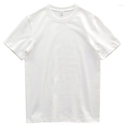 Mens t Shirts T-shirt Men Heavy Weight Cotton Couple Simple Multi-color Round Neck Bottoming Thick Short Sleeved Tees