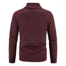 Men's Sweaters Men Knit Sweater Stand Collar Coat Stylish Knitted Cardigan Jackets For Fall Winter Warm Soft Fashionable Outerwear