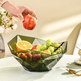 Plates 2023 Geometric Fruit Plate Home Living Room Coffee Table Snack Nut Tray Party Server Display Stand Candy Dish Shelves