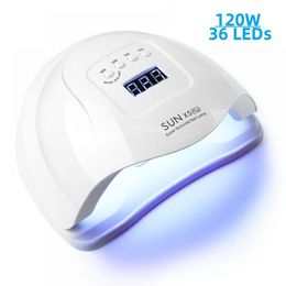 Nail Dryers Sun X5 Plus UV LED Lamp For Manicure 36 LEDs Professional Gel Polish Drying Lamps With Timer Auto Sensor Equipment Tool 230825