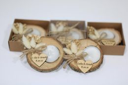 Greeting Cards Wedding Party Favours for Guests in bulk | Bulk Rustic Unique Tealight Holders Thank 230824