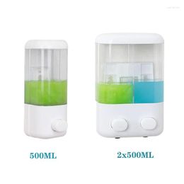 Liquid Soap Dispenser 1Pc 500ML Manual Dispensers Sucking Disc Shower Gel Hand Sanitizer Container For Home Kitchen Bathroom Accessories