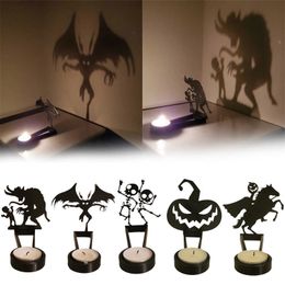 Other Event Party Supplies Headless Horseman Shadow Caster Novelty Terror Candle Holder Projectors Indoor Halloween Decoration 230825