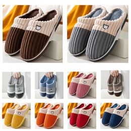 men women Slippers cotton shoes Grey brown Men's women's cotton shoes Indoor warm cotton slippers eur 36-45