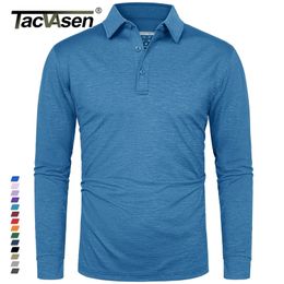 Mens Polos TACVASEN Quick Dry Long Sleeve Tshirts Moisture Wicking Breathable Sports Tee shirts Casual Golf Shirts Tops 230825