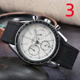 Omeg Wrist Watches for Men 2023 New Mens Watches All Dial Work Quartz Watch High Quality Top Luxury Brand Chronograph Clock Men Fashion accessories Rubber Belt 6868