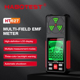 Radiation Testers HABOTEST HT627 EMF Metre Professional Electromagnetic Field Radiation Detector Handheld Portable Radio Frequency Warn Metre 230825