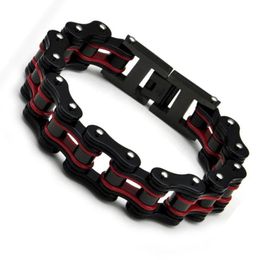 Necklaces Men's Chain Bracelets Bangles Black Motorcycle Biker Bicycle Chain Link Bracelets for Men Stainless Steel Punk Jewellery Gift