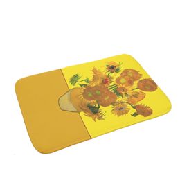 Carpet Van Gogh Star Pattern Printing Home Living Room Kitchen Bathroom Decoration Non slip Entrance Mat 230825