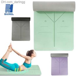 Natural Rubber Yoga Mat with Thickened Position Line 8mm TPE Sports and Fitness Mat for Home Exercise and Outdoor Travel Q230826