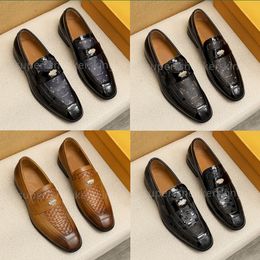 Men Loafers Designer Dress Shoes Fashion Leather Shoes Formal Wedding Gentleman men Male flat shoes Size 38-46 With Box