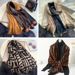 11style Fashion Designer Letter Scarf Top Thick Soft Shawl Luxury Scarves Headscarf Size 180*90CM Winter Long Cotton Linen Scarf