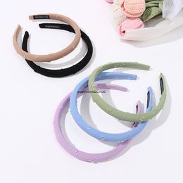 New 2023 Simple Solid Hairballs Thin Hairbands Women Head Band Summer Autumn Hair Loop Headwear Accessoires Femme