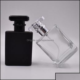 Per Bottle Portable Refillable Per Spray 50Ml Empty Vials Black Clear With Pump Sprayer Mist Atomizer Rrd3044 Drop Delive Delivery Dh5Nv